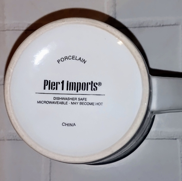Pier 1 Imports Porcelain Joy to The World Jumbo Mug - Picture 6 of 6